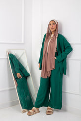 Cross Blouse_ Dark Green
