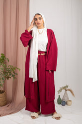 Cardigan Set _ Wine Red