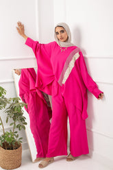 Fluffy Blouse_ Hot Pink