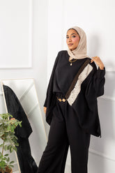 Fluffy  Blouse _ Black