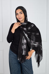 Glittery Spaced Silver Scarf with elegant silver sparkle from Velda Store