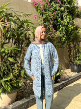 Open-Front Cardigan — Blue