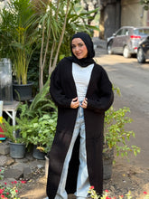 Ruffled Cardigan - Black