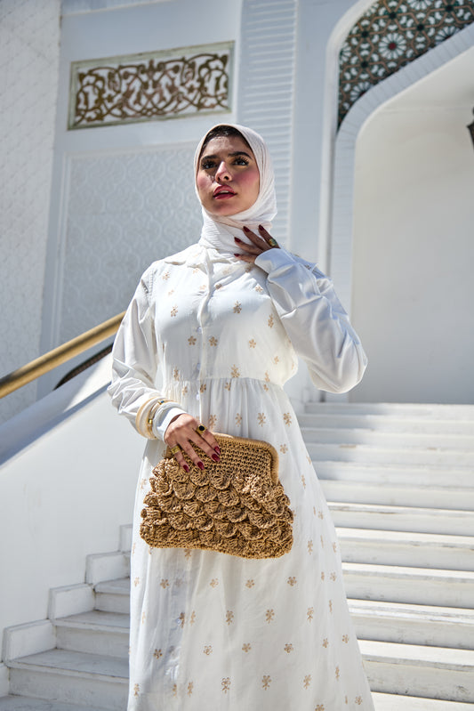 Embroidered floral dress