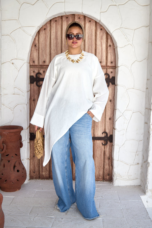 Slant blouse