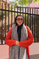 Stitchy Cardigan_ Orange