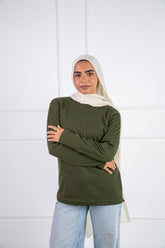 Softy T-shirt in Olive color from Velda Store, lightweight and breathable