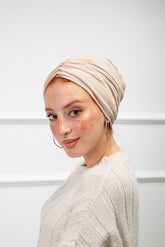 Cotton Two Pieces Turban in breathable stretchy fabric from Velda Store