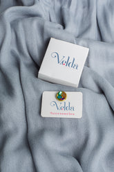 Printed magnetic pin - yellow handcrafted no-piercing accessory | Velda Store