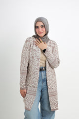 Open-Front Cardigan — Coffee