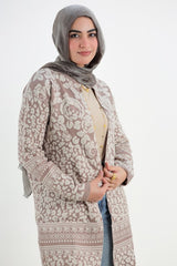 Open-Front Cardigan — Coffee