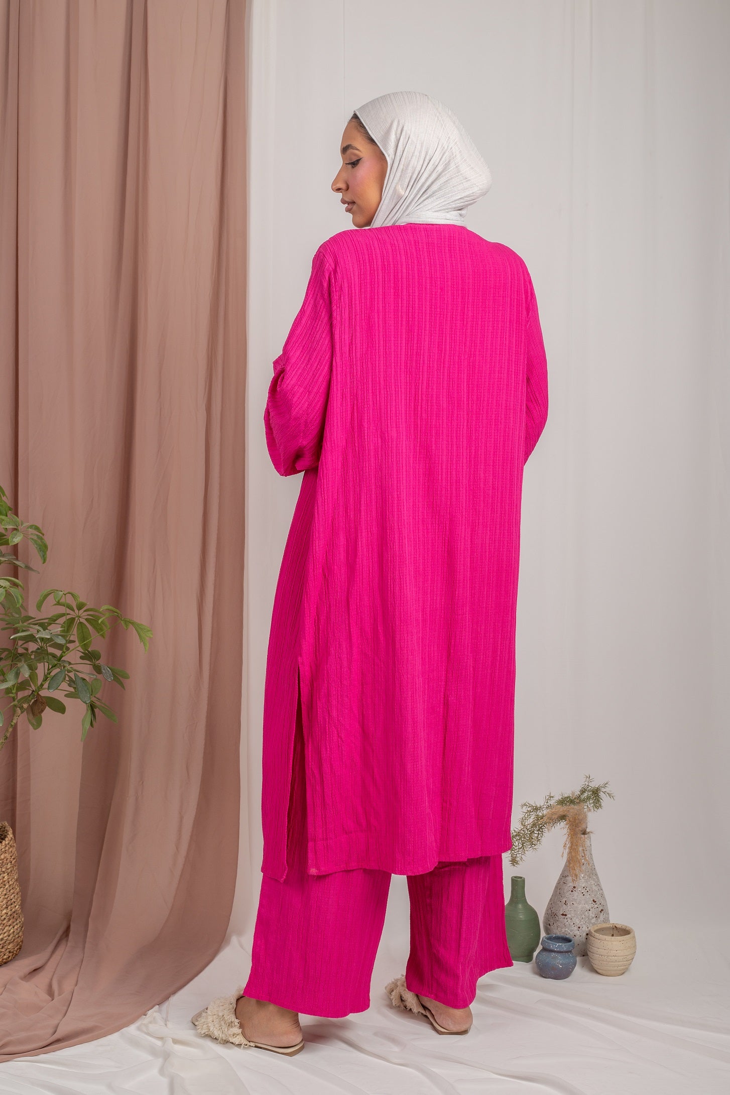 Cardigan Set (Cardigan Only) - Hot Pink