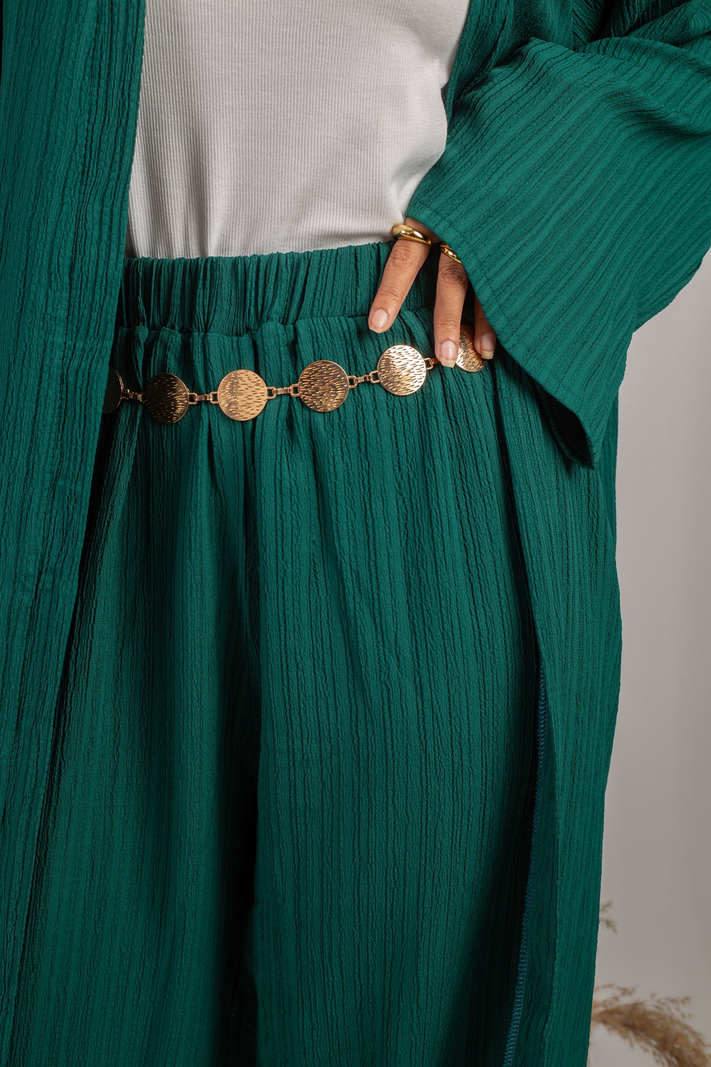 Cardigan Set (Cardigan Only) - Dark Green