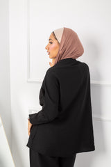 Cross Blouse_ Black