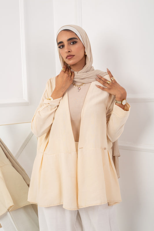 Cross Blouse_Light Beige