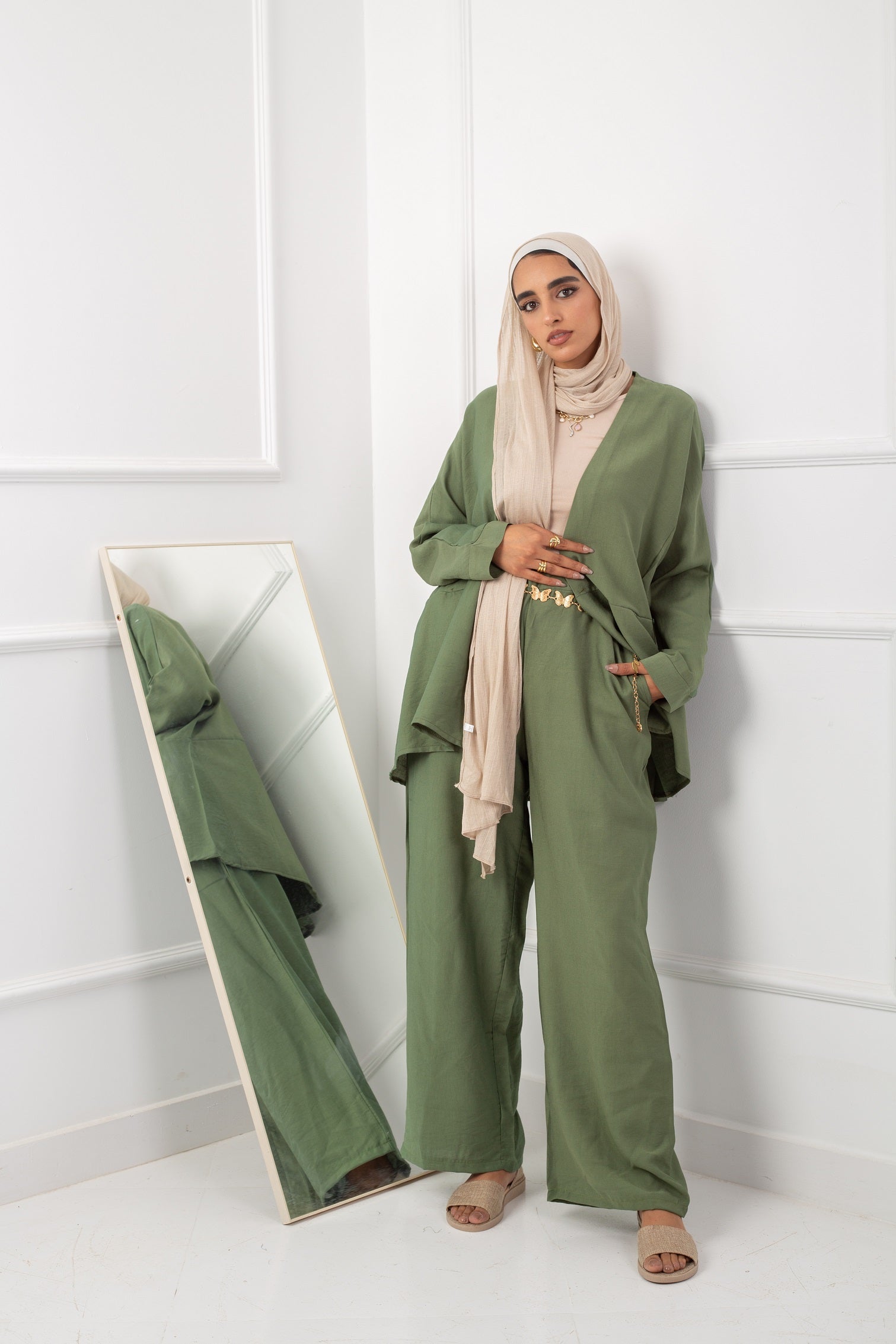 Cross blouse _ Olive