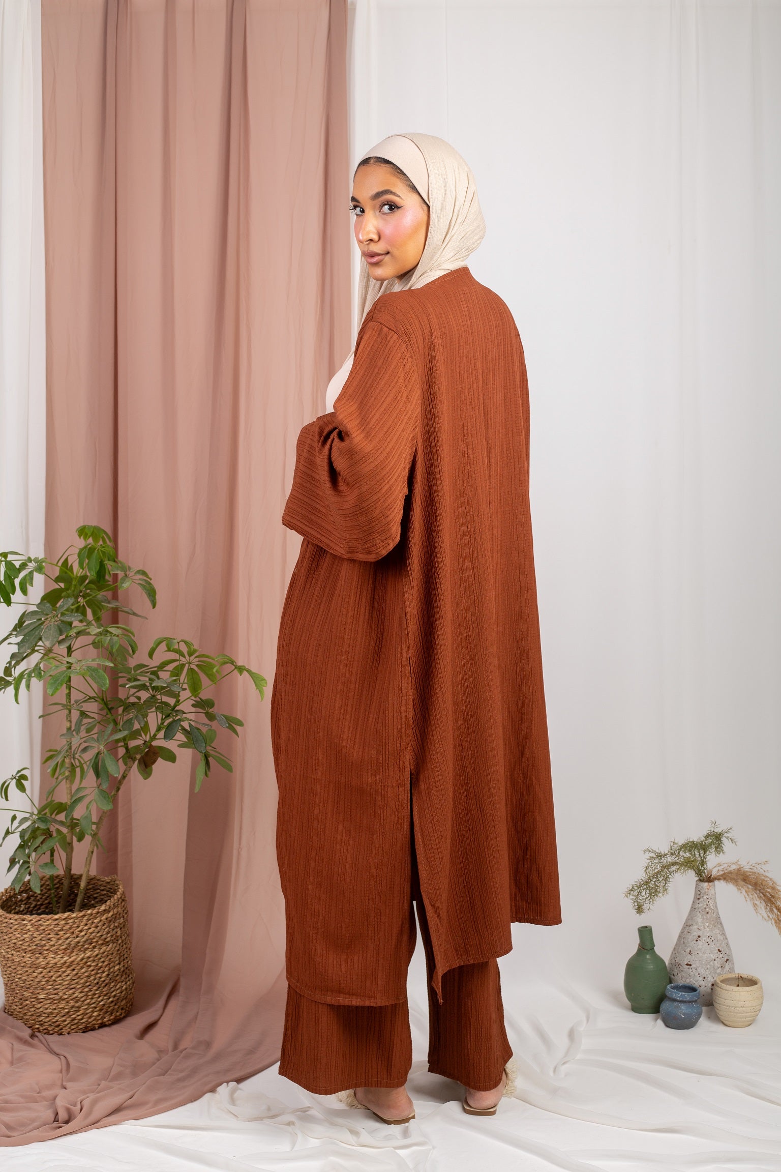 Cardigan Set _ Brown