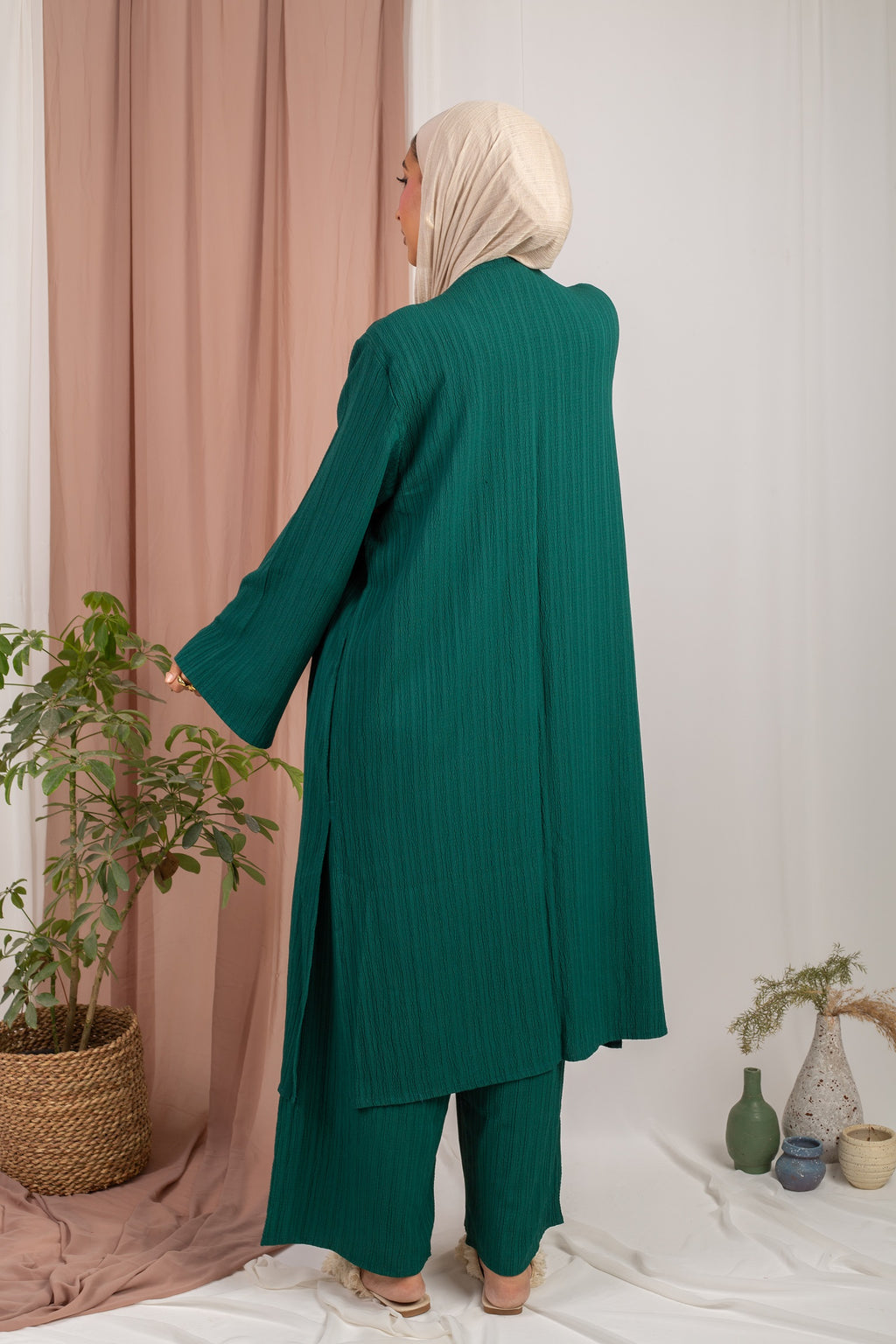 Cardigan Set (Cardigan Only) - Dark Green