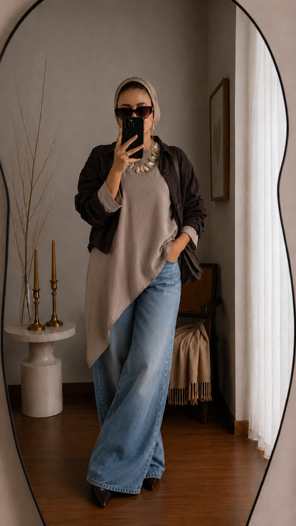 Slant blouse