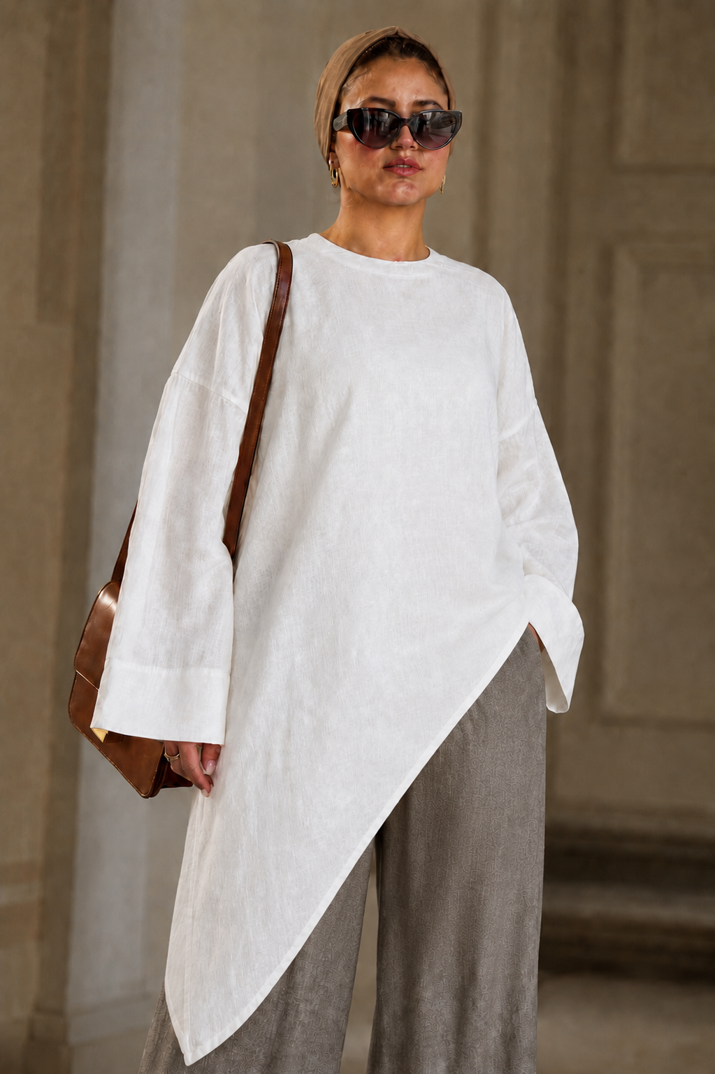 Slant blouse