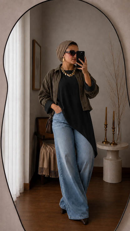 Slant blouse