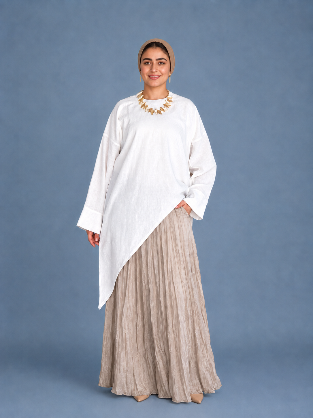 Slant blouse