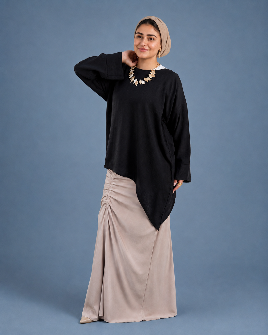 Slant blouse
