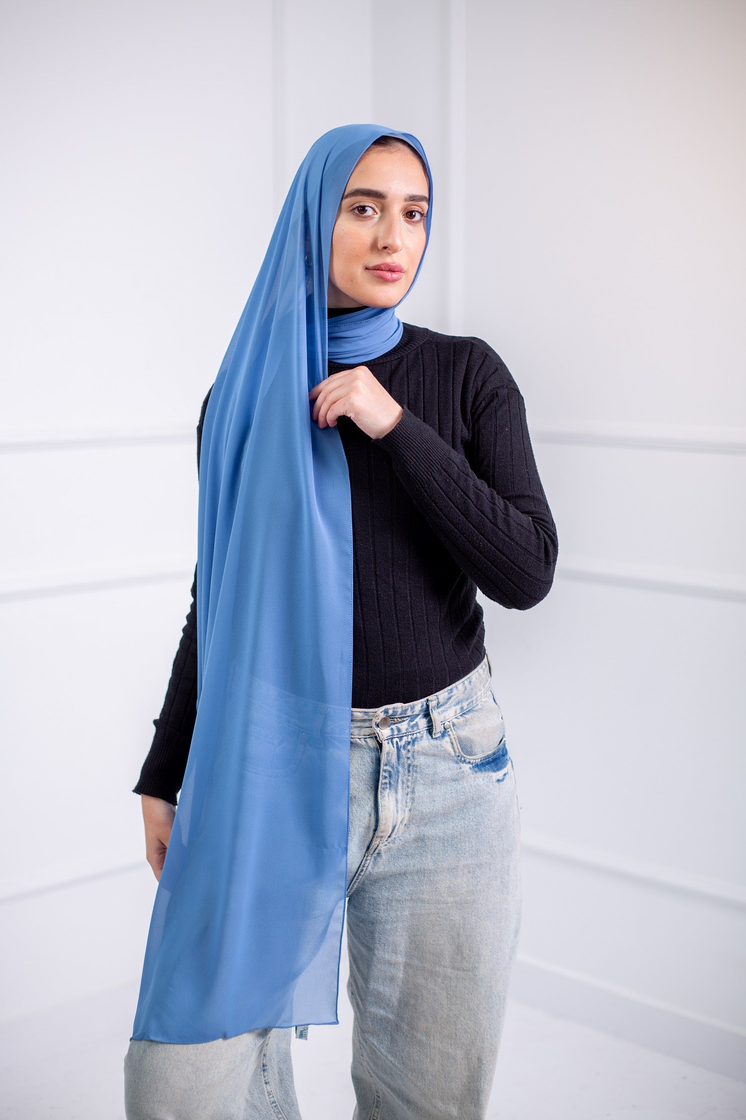 The chiffon scarf is a wardrobe essential, available in a variety of colors to suit your needs 3