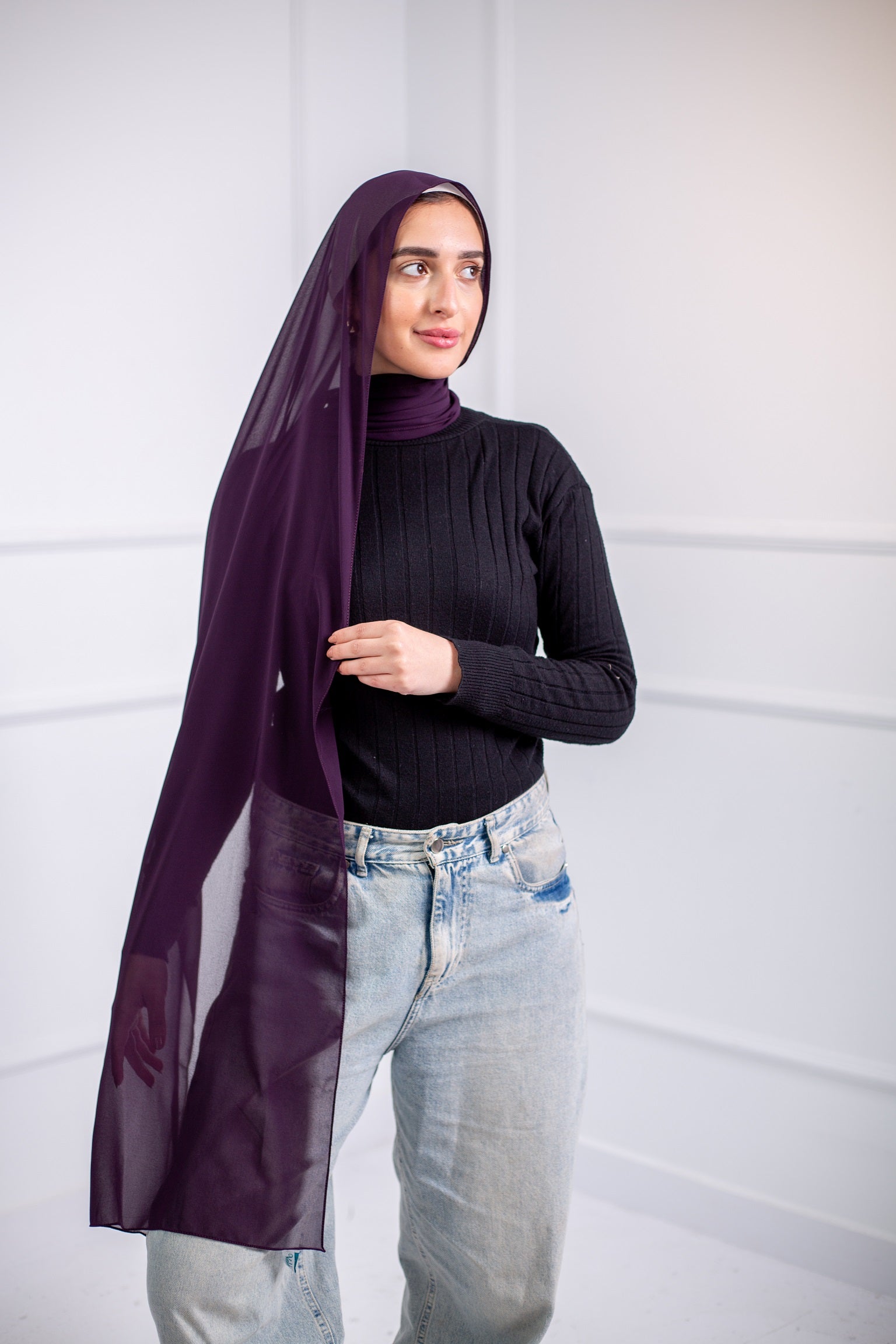 The chiffon scarf is a wardrobe essential, available in a variety of colors to suit your needs 15
