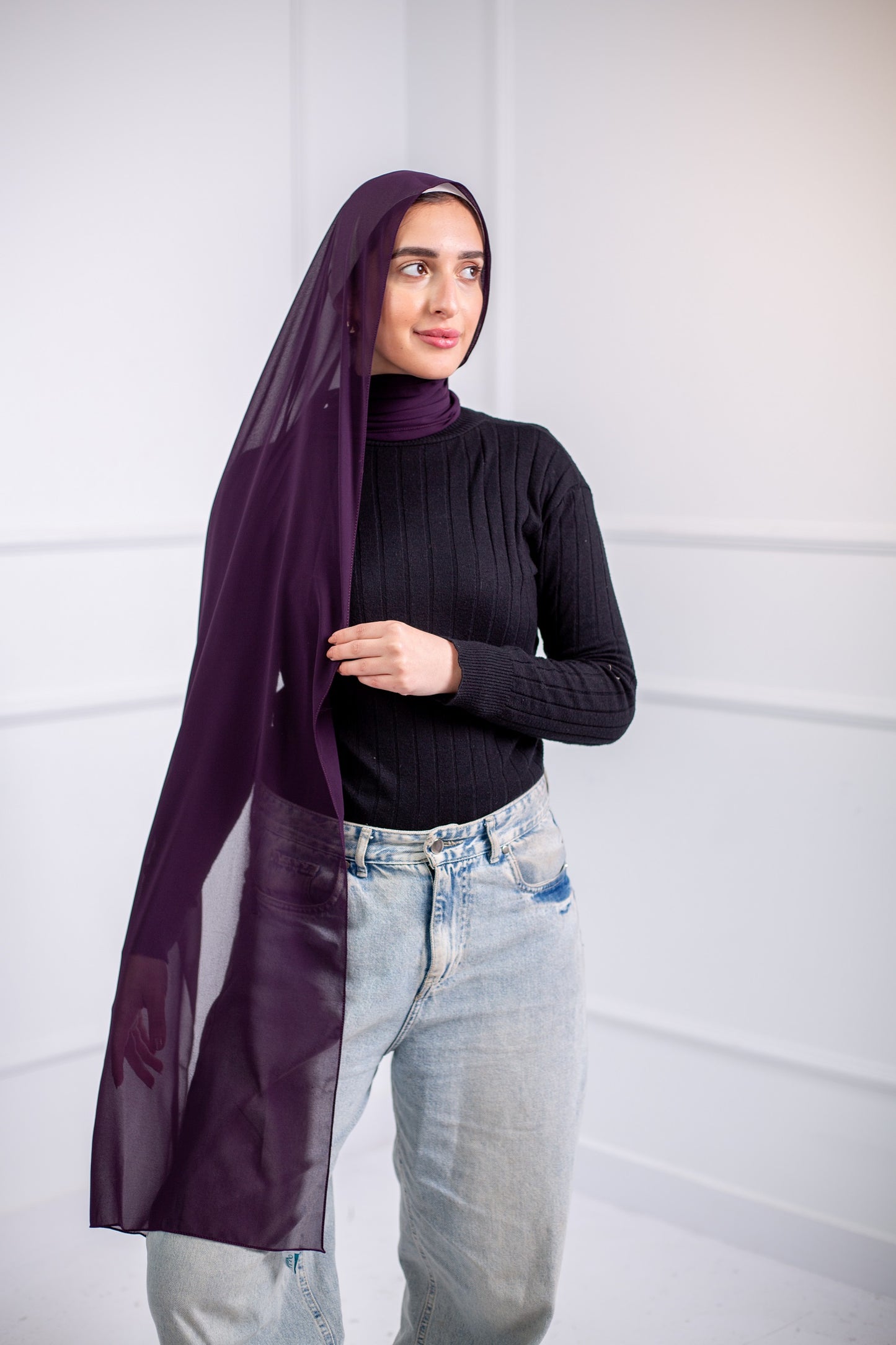 The chiffon scarf is a wardrobe essential, available in a variety of colors to suit your needs 15