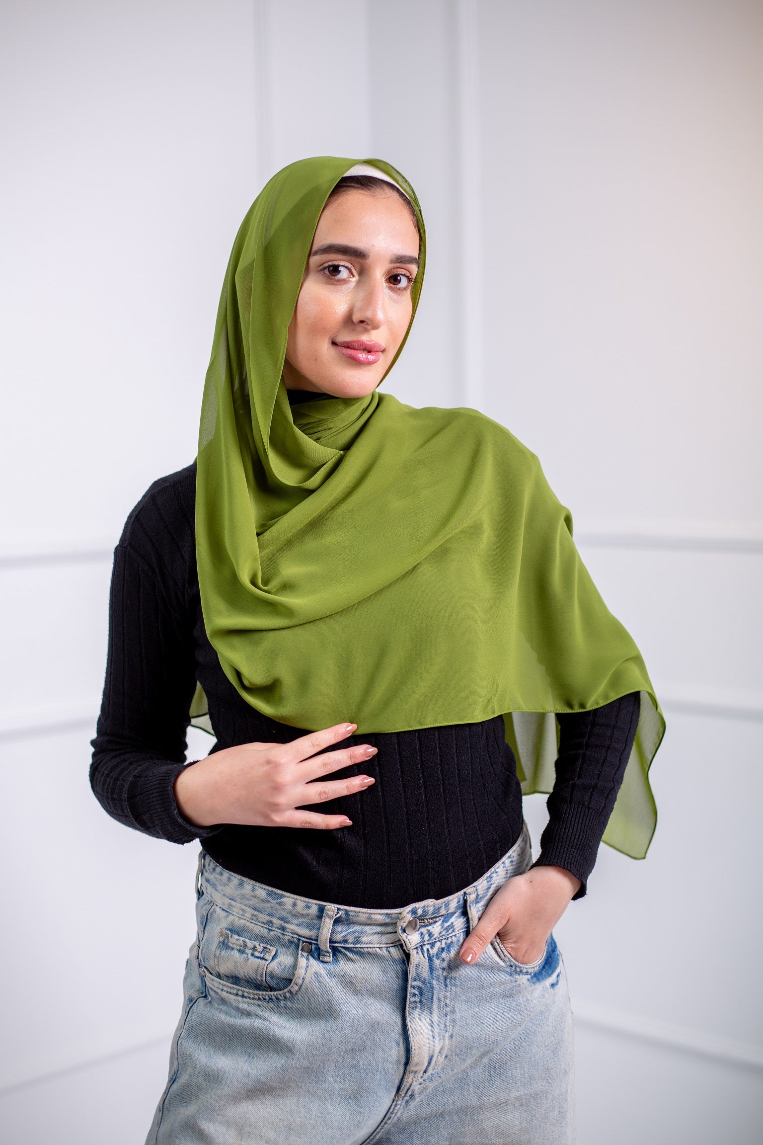 The chiffon scarf is a wardrobe essential, available in a variety of colors to suit your needs26