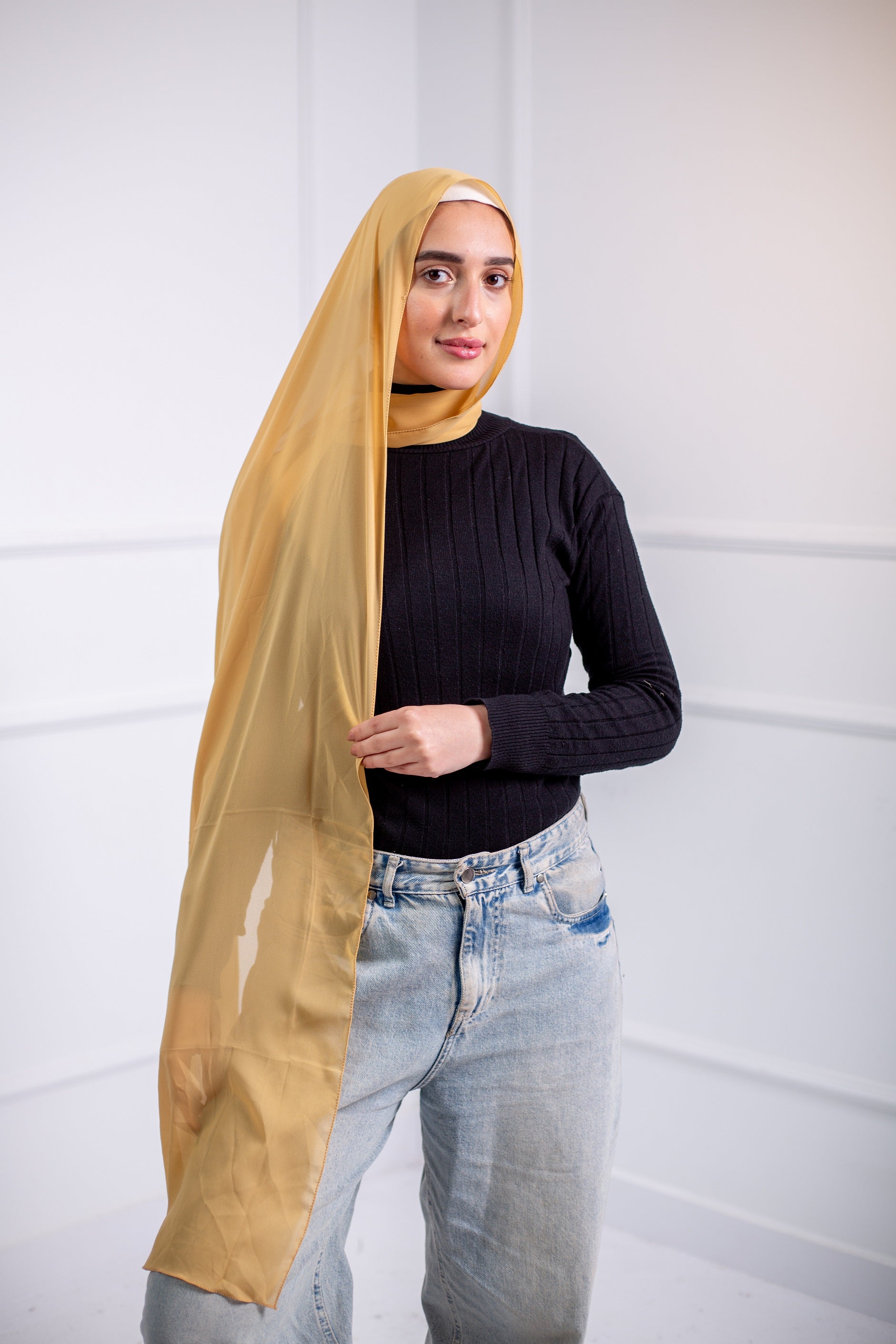 The chiffon scarf is a wardrobe essential, available in a variety of colors to suit your needs 37