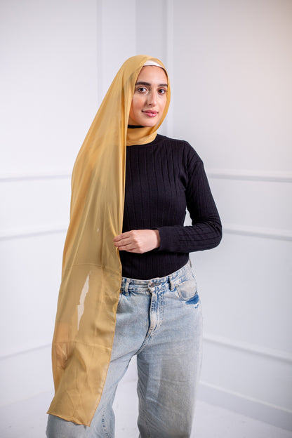 The chiffon scarf is a wardrobe essential, available in a variety of colors to suit your needs 37