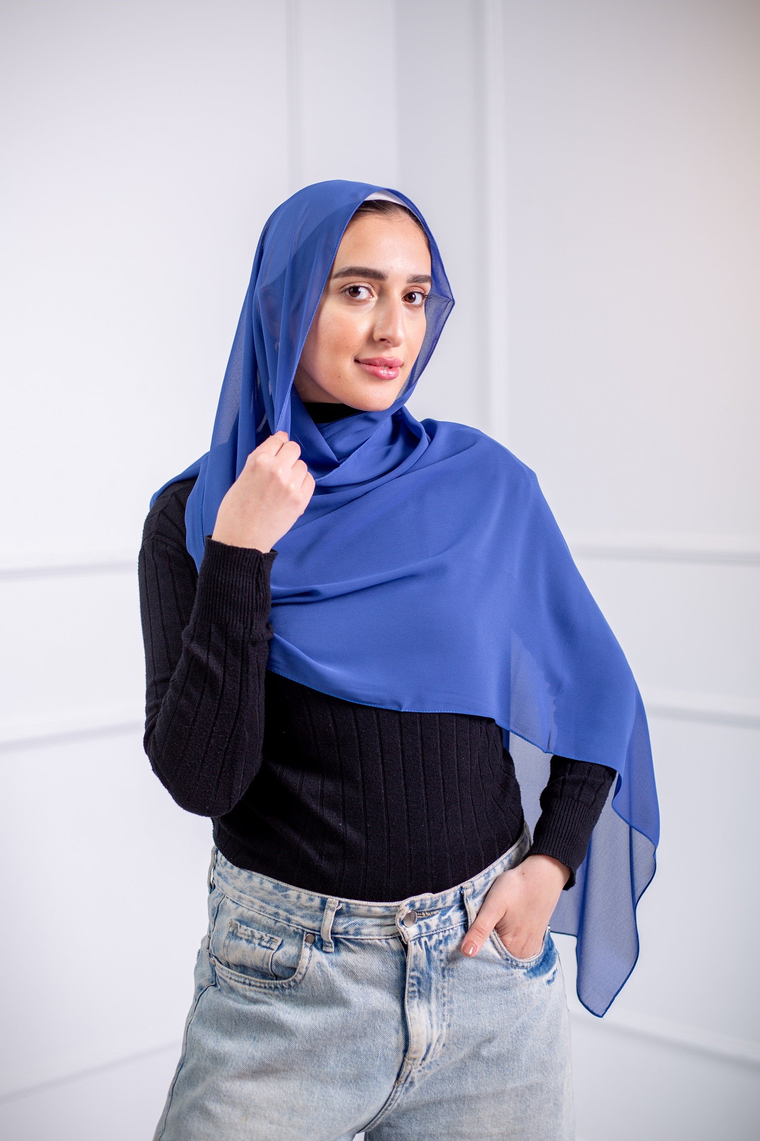 The chiffon scarf is a wardrobe essential, available in a variety of colors to suit your needs