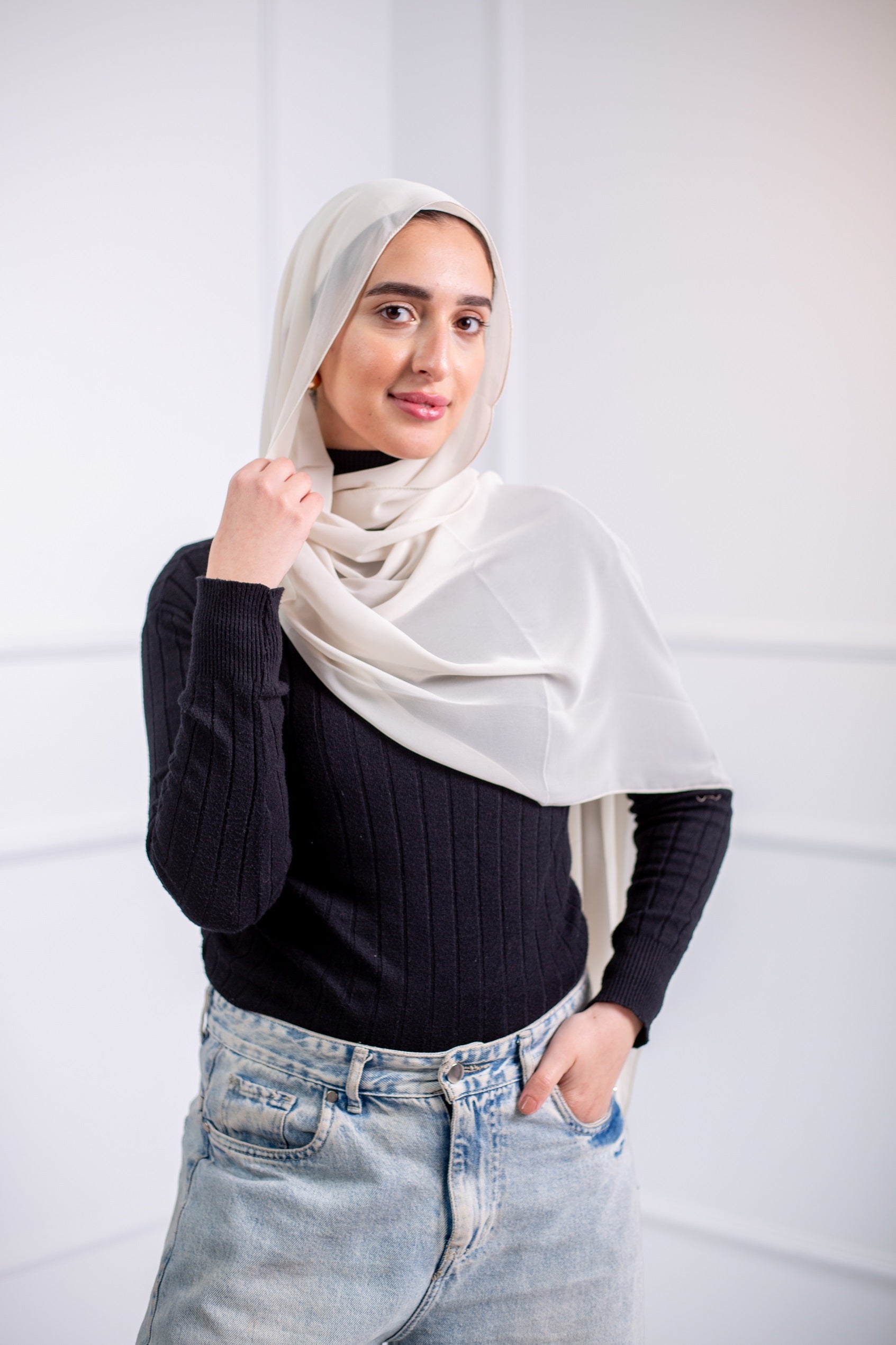 The chiffon scarf is a wardrobe essential, available in a variety of colors to suit your needs