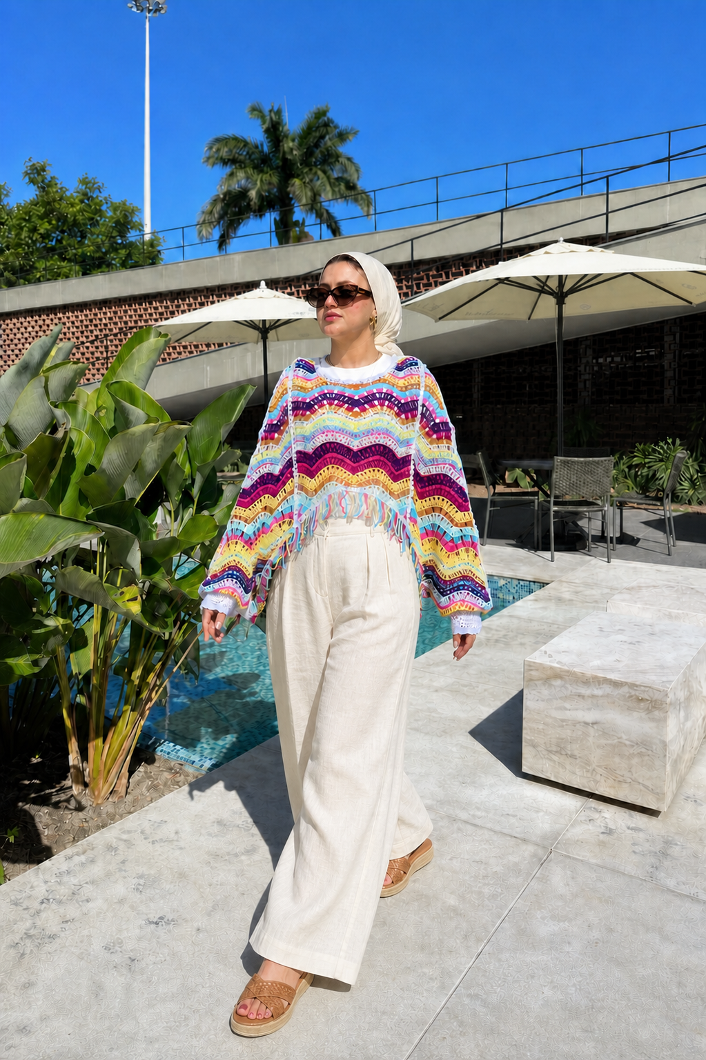 Colorwave Crochet Top