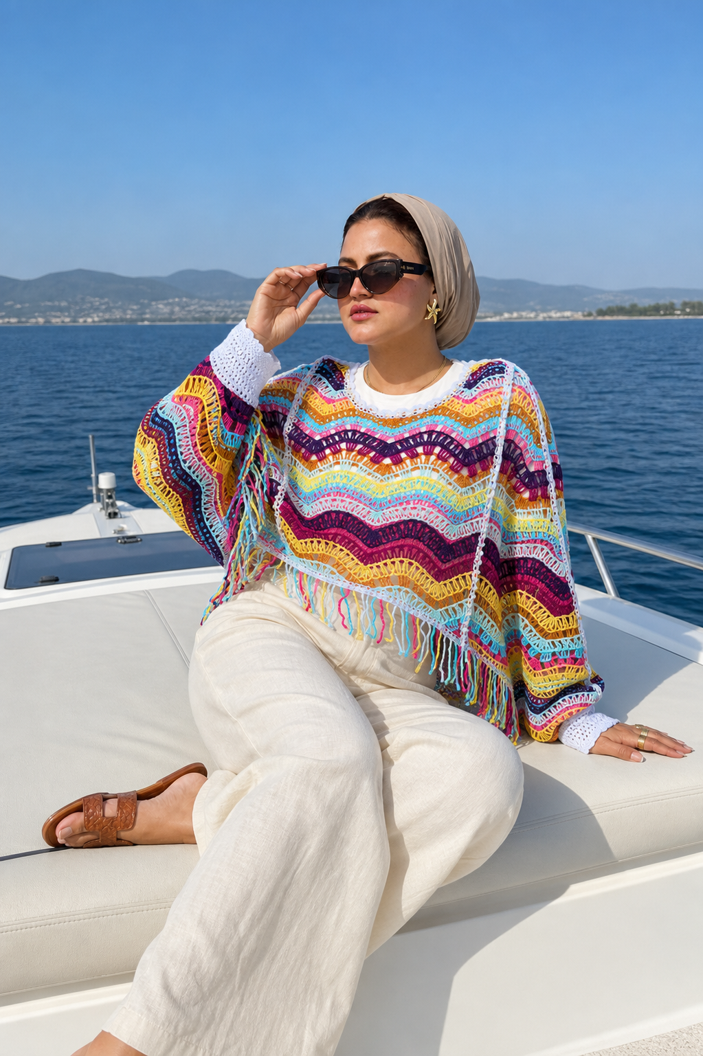 Colorwave Crochet Top