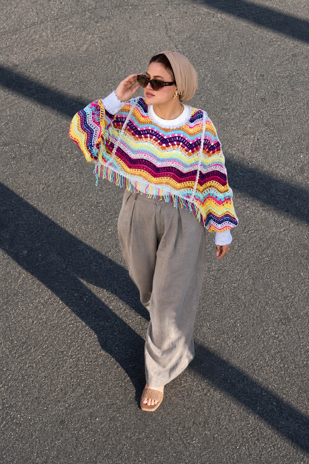 Colorwave Crochet Top