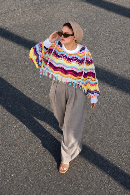 Colorwave Crochet Top