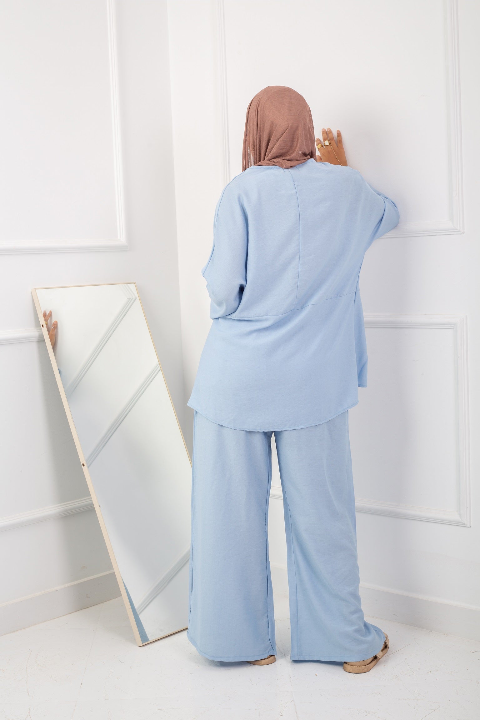 Cross Blouse_ Baby Blue