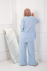 Cross Blouse_ Baby Blue
