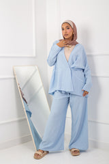 Cross Blouse_ Baby Blue