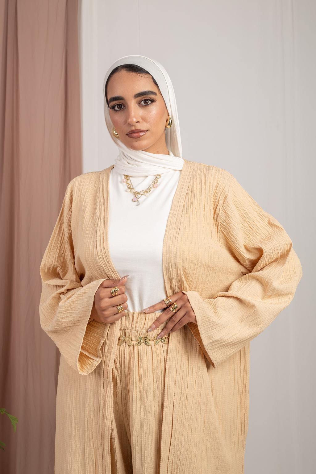 Cardigan Set (Cardigan Only) - Light Beige