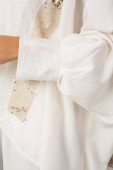 Fluffy  Blouse _ Off White