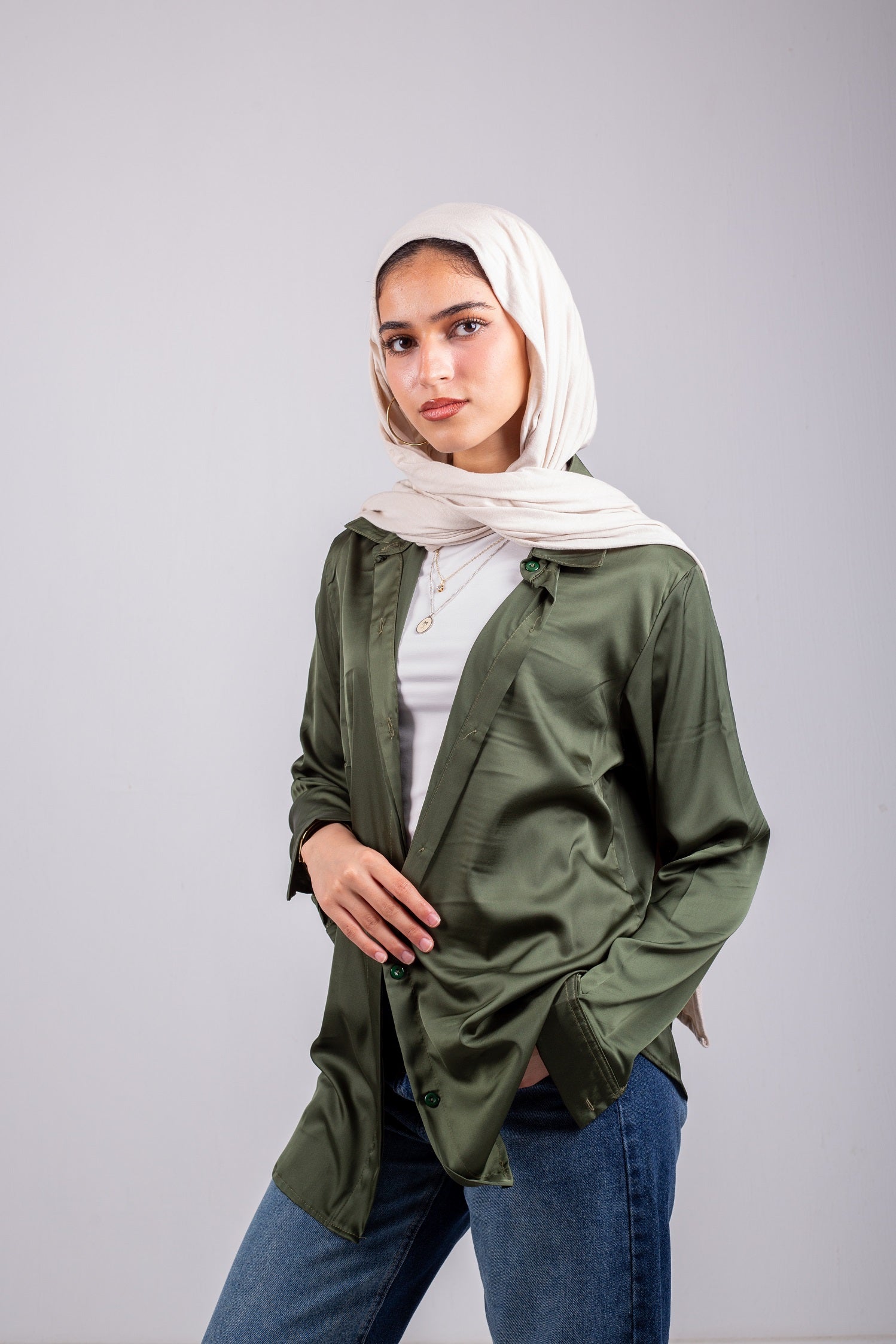 Glow Chemise _ Olive