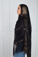 Elegant Glittery Gold Scarf with soft golden sparkle from Velda Store