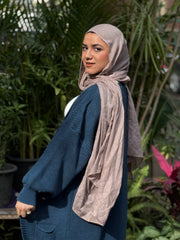 Ruffled Cardigan - Petrol