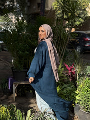 Ruffled Cardigan - Petrol