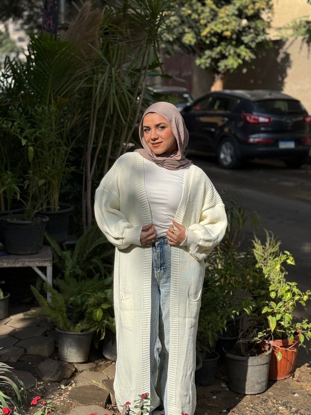 Ruffled Cardigan - Off White