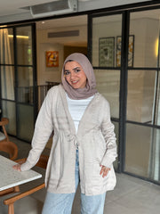 Casual Cardigan — Light Beige